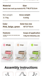 Semi-automatic cat litter box anti-splash oversized semi-closed cat toilet Petneeds Space