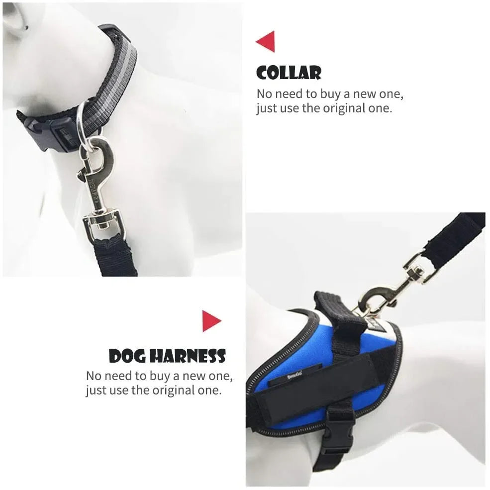 Adjustable Pet Cat Dog Car Seat Belt Pet Seat Vehicle Dog Harness Lead Clip Safety Lever Traction Dog Collars Dogs Accessoires Petneeds Space