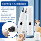 Electric Dog Nail Clippers for Dog Nail Grinders Rechargeable USB Charging LED Light Pet Quiet Cat Paws Nail Grooming Supplies Petneeds Space