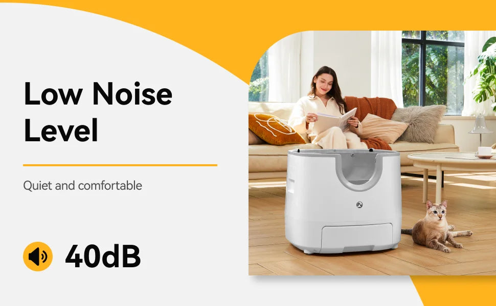 Furoomate - Automatic Smart Cat Litter Box, Self-Cleaning, 11L, High-Capacity Pet Toilet Tray Petneeds Space