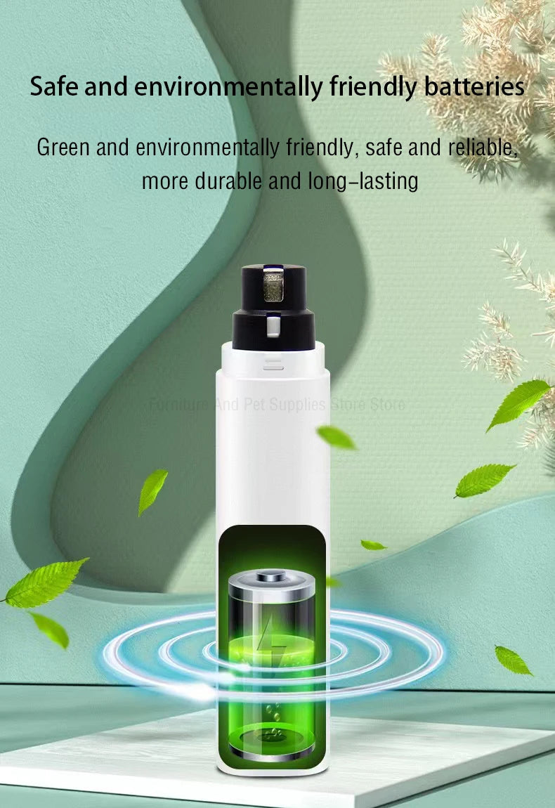 Electric Dog Nail Clippers for Dog Nail Grinders Rechargeable USB Charging LED Light Pet Quiet Cat Paws Nail Grooming Supplies Petneeds Space