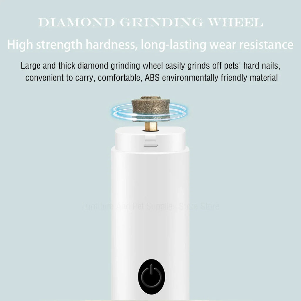 Electric Dog Nail Clippers for Dog Nail Grinders Rechargeable USB Charging LED Light Pet Quiet Cat Paws Nail Grooming Supplies Petneeds Space