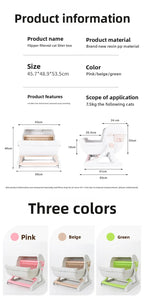 Semi-automatic cat litter box anti-splash oversized semi-closed cat toilet Petneeds Space