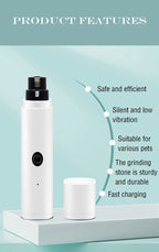 Electric Dog Nail Clippers for Dog Nail Grinders Rechargeable USB Charging LED Light Pet Quiet Cat Paws Nail Grooming Supplies Petneeds Space
