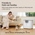Furoomate - Automatic Smart Cat Litter Box, Self-Cleaning, 11L, High-Capacity Pet Toilet Tray Petneeds Space