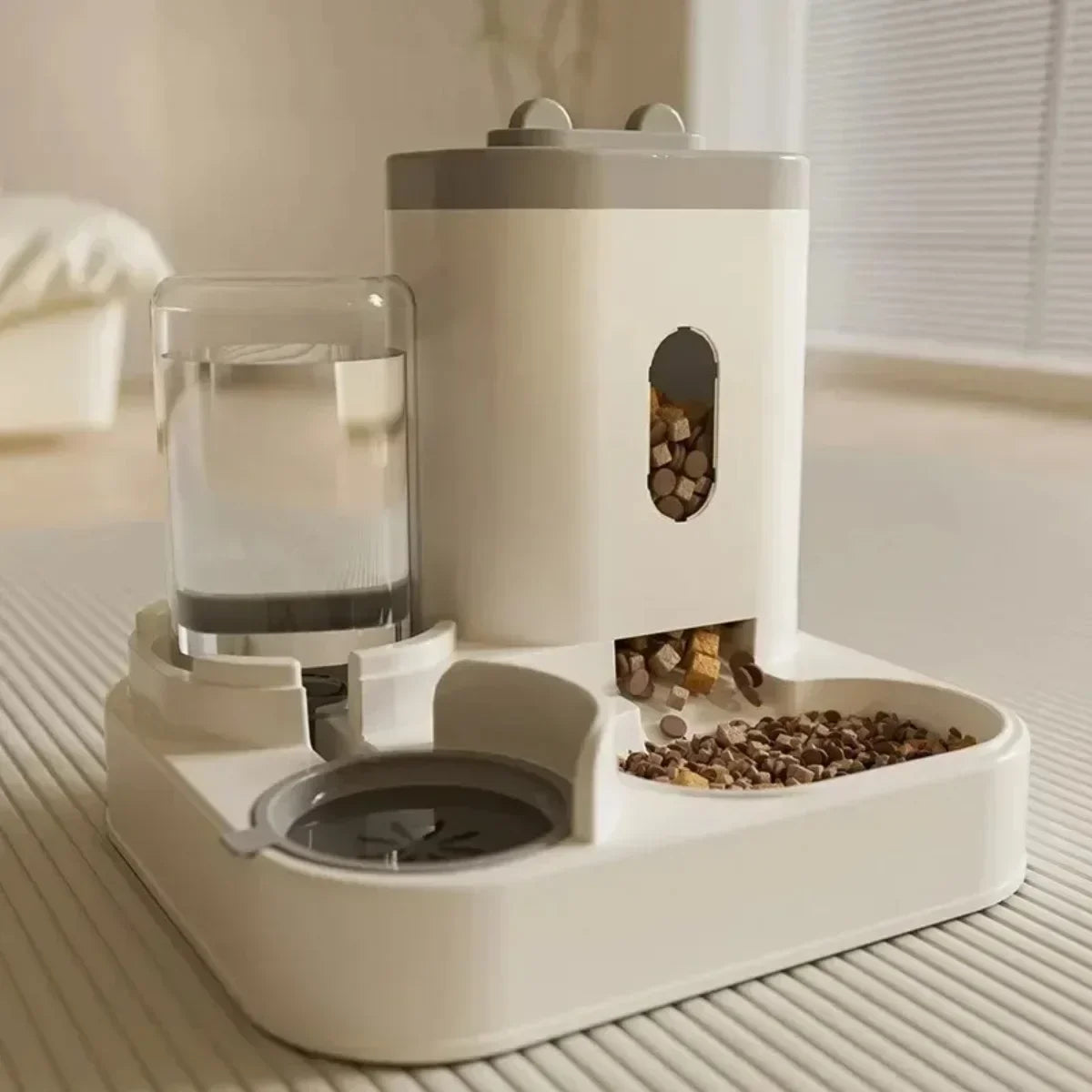 Automatic Feeder Dog Cat Food Bowl With Water Fountain Large Capacity Pet Food Storage Dispenser Container Puppy Pet Accessories Petneeds Space