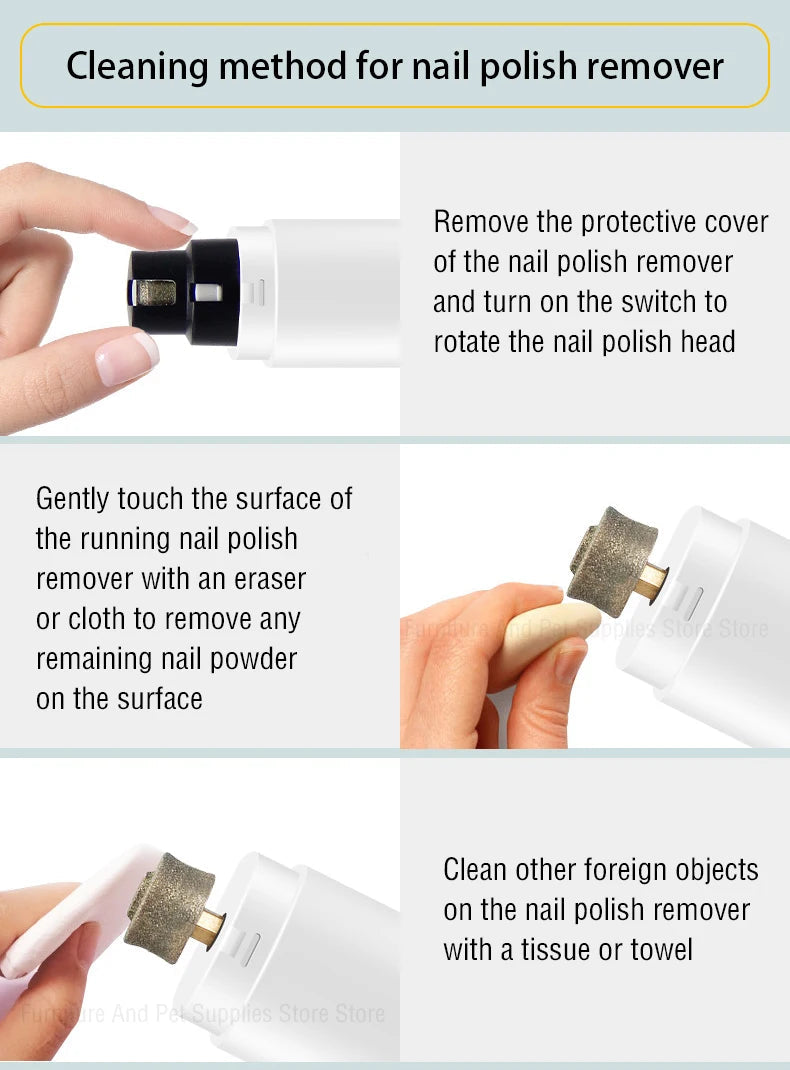 Electric Dog Nail Clippers for Dog Nail Grinders Rechargeable USB Charging LED Light Pet Quiet Cat Paws Nail Grooming Supplies Petneeds Space