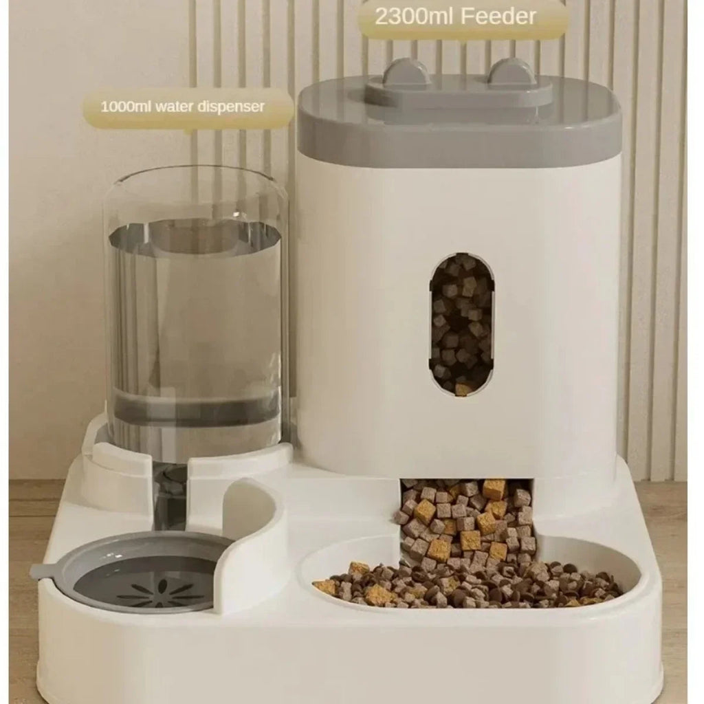 Automatic Feeder Dog Cat Food Bowl With Water Fountain Large Capacity Pet Food Storage Dispenser Container Puppy Pet Accessories Petneeds Space