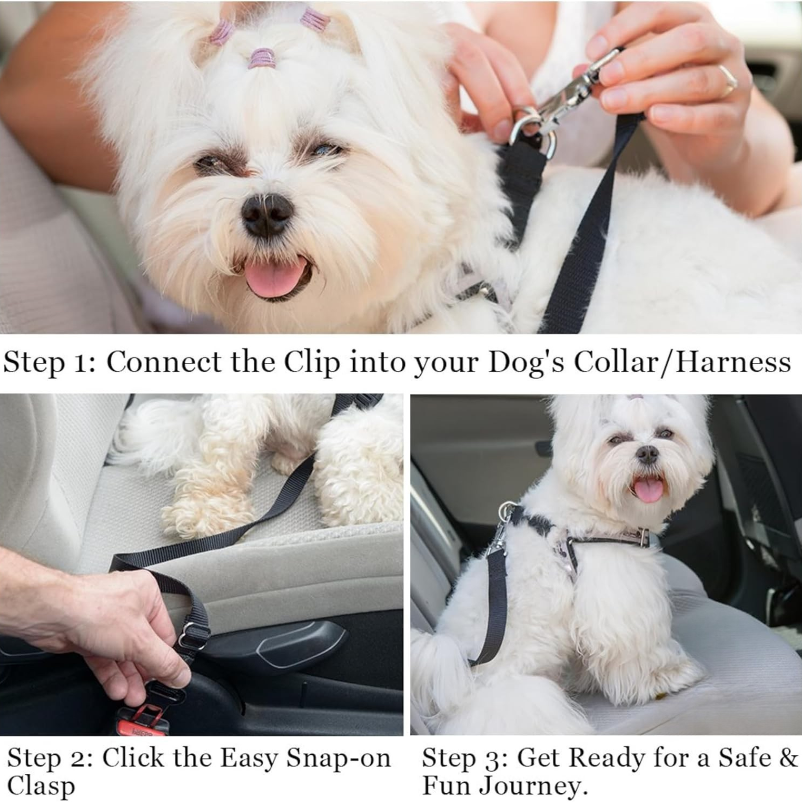 Pet Car Seat Belt for Dogs & Cats | Adjustable Safety Harness for Travel Comfort Petneeds Space
