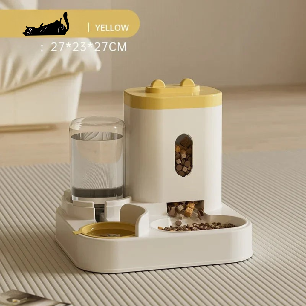 Automatic Feeder Dog Cat Food Bowl With Water Fountain Large Capacity Pet Food Storage Dispenser Container Puppy Pet Accessories Petneeds Space