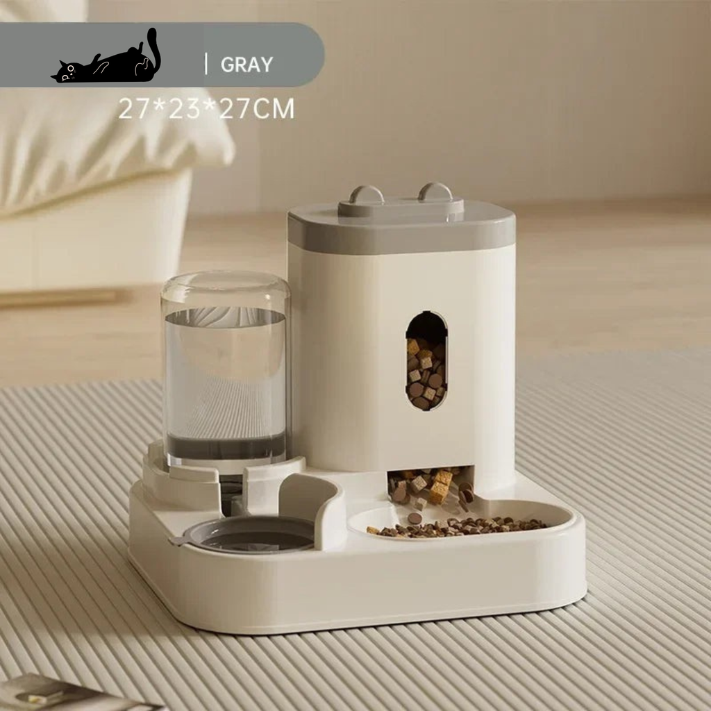 Automatic Feeder Dog Cat Food Bowl With Water Fountain Large Capacity Pet Food Storage Dispenser Container Puppy Pet Accessories Petneeds Space