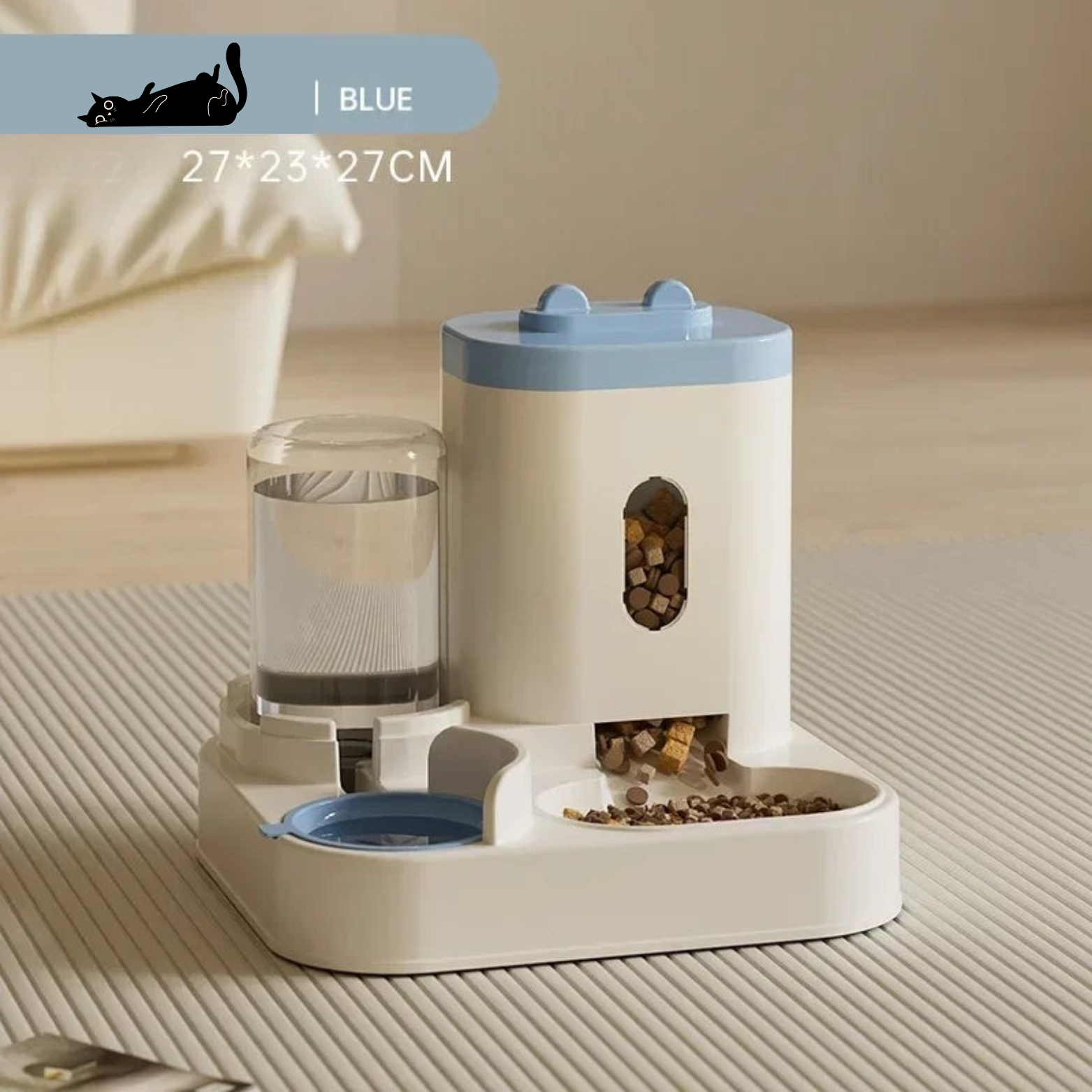 Automatic Feeder Dog Cat Food Bowl With Water Fountain Large Capacity Pet Food Storage Dispenser Container Puppy Pet Accessories Petneeds Space